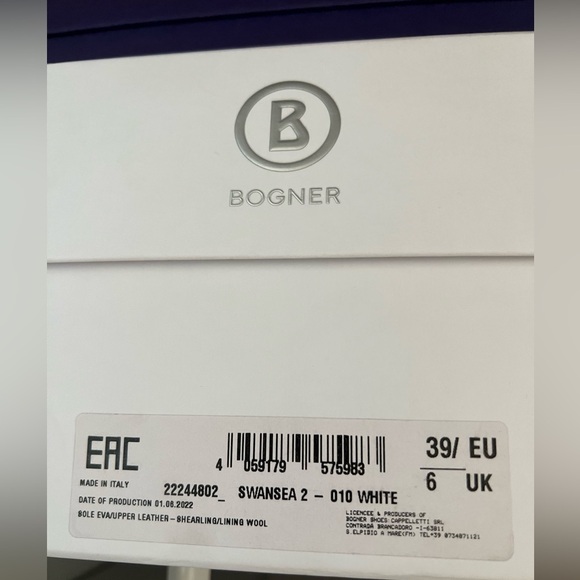 White Bogner Women’s Swansea Shearling Boots - Picture 9 of 9